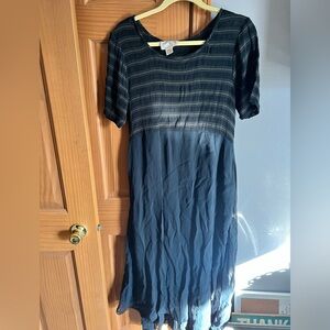 Elegant Black Striped Dress